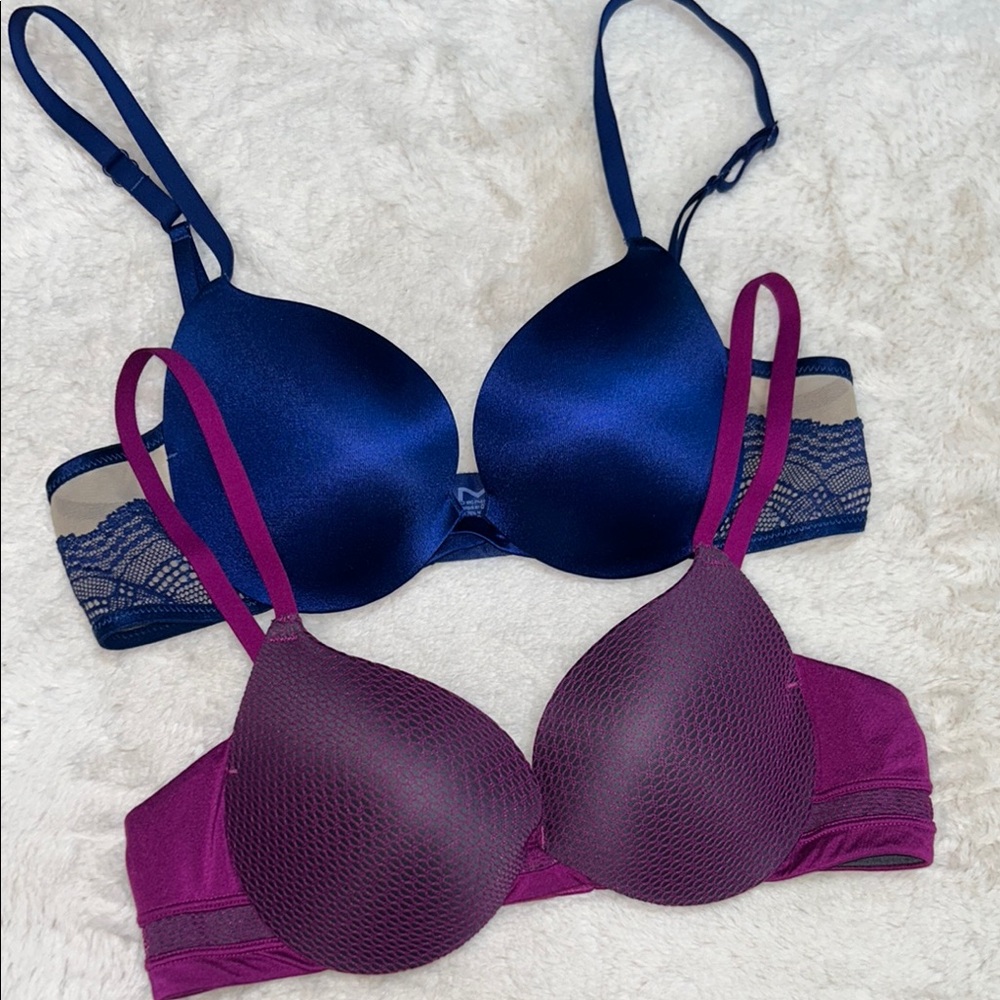 34A Maidenform padded push-up bra set